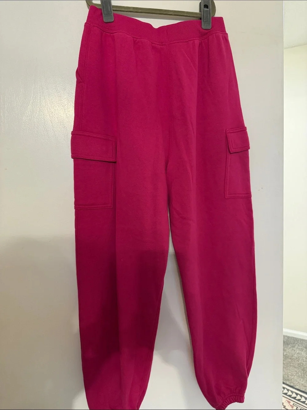 NWT Polo Ralph Lauren Girls Size XL Pink Cargo Pocket Joggers